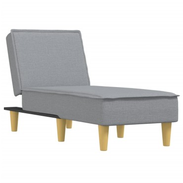 vidaXL Ανάκλιντρο Ανοιχτό Γκρι Υφασμάτινο 55x140x70cm 1 τεμ.