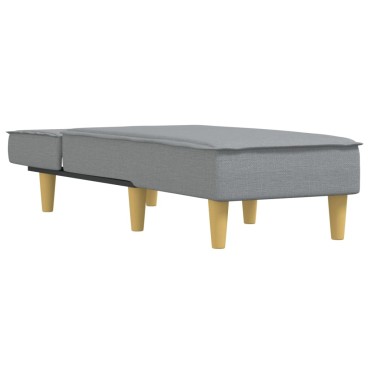 vidaXL Ανάκλιντρο Ανοιχτό Γκρι Υφασμάτινο 55x140x70cm 1 τεμ.