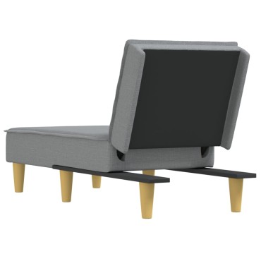 vidaXL Ανάκλιντρο Ανοιχτό Γκρι Υφασμάτινο 55x140x70cm 1 τεμ.