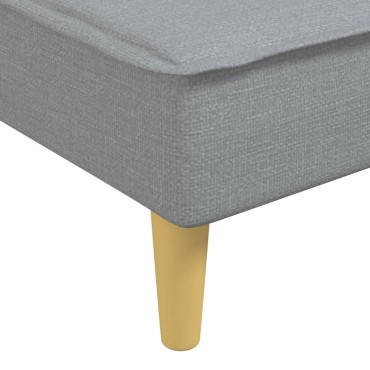 vidaXL Ανάκλιντρο Ανοιχτό Γκρι Υφασμάτινο 55x140x70cm 1 τεμ.