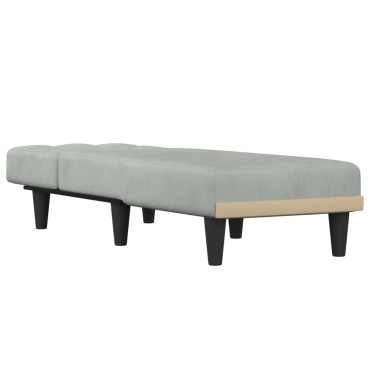 vidaXL Ανάκλιντρο Ανοιχτό Γκρι Βελούδινο 55x140x70cm 1 τεμ.