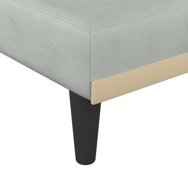 vidaXL Ανάκλιντρο Ανοιχτό Γκρι Βελούδινο 55x140x70cm 1 τεμ.