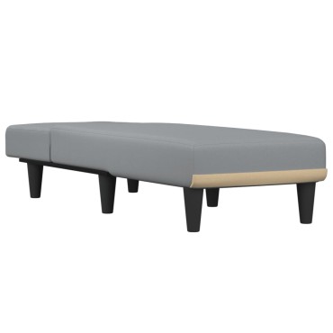 vidaXL Ανάκλιντρο Ανοιχτό Γκρι Υφασμάτινο 55x140x70cm 1 τεμ.