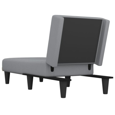 vidaXL Ανάκλιντρο Ανοιχτό Γκρι Υφασμάτινο 55x140x70cm 1 τεμ.