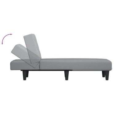 vidaXL Ανάκλιντρο Ανοιχτό Γκρι Υφασμάτινο 55x140x70cm 1 τεμ.