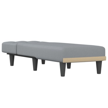 vidaXL Ανάκλιντρο Ανοιχτό Γκρι Υφασμάτινο 55x140x70cm 1 τεμ.