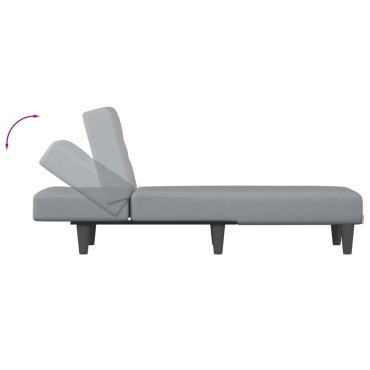 vidaXL Ανάκλιντρο Ανοιχτό Γκρι Υφασμάτινο 55x140x70cm 1 τεμ.
