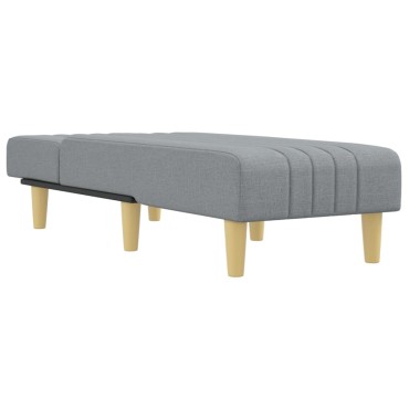 vidaXL Ανάκλιντρο Ανοιχτό Γκρι Υφασμάτινο 55x140x70cm 1 τεμ.