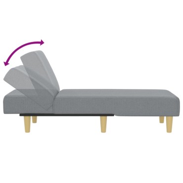 vidaXL Ανάκλιντρο Ανοιχτό Γκρι Υφασμάτινο 55x140x70cm 1 τεμ.