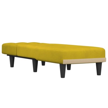 vidaXL Ανάκλιντρο Κίτρινο Βελούδινο 55x140x70cm 1 τεμ.