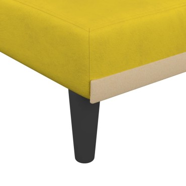 vidaXL Ανάκλιντρο Κίτρινο Βελούδινο 55x140x70cm 1 τεμ.