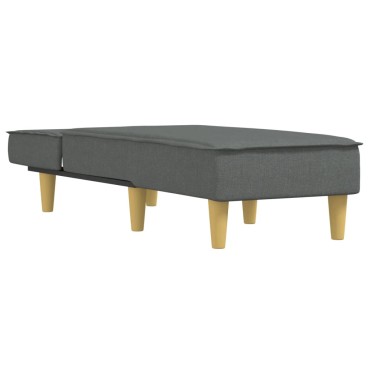 vidaXL Ανάκλιντρο Σκούρο Γκρι Υφασμάτινο 55x140x70cm 1 τεμ.