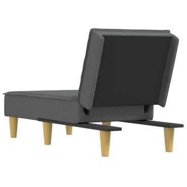 vidaXL Ανάκλιντρο Σκούρο Γκρι Υφασμάτινο 55x140x70cm 1 τεμ.