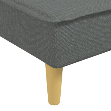 vidaXL Ανάκλιντρο Σκούρο Γκρι Υφασμάτινο 55x140x70cm 1 τεμ.