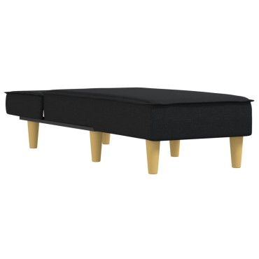 vidaXL Ανάκλιντρο Μαύρο Υφασμάτινο 55x140x70cm 1 τεμ.