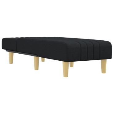 vidaXL Ανάκλιντρο Μαύρο Υφασμάτινο 55x140x70cm 1 τεμ.