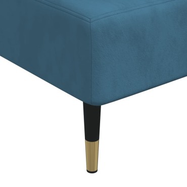 vidaXL Ανάκλιντρο Μπλε Βελούδινο 55x140x70cm 1 τεμ.
