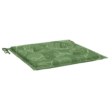 vidaXL Μαξιλάρια Καρέκλας 6 τεμ. Σχέδιο Φύλλων 50x50x4cm Υφασμάτινα