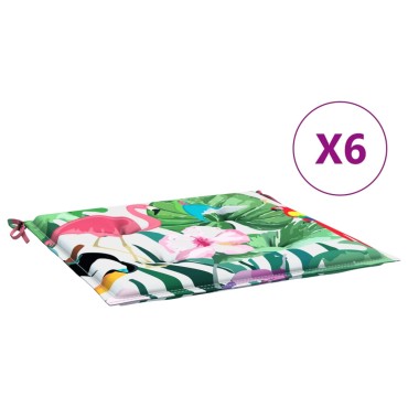 vidaXL Μαξιλάρια Καρέκλας 6 τεμ. Πολύχρωμα 40x40x4cm Υφασμάτινα