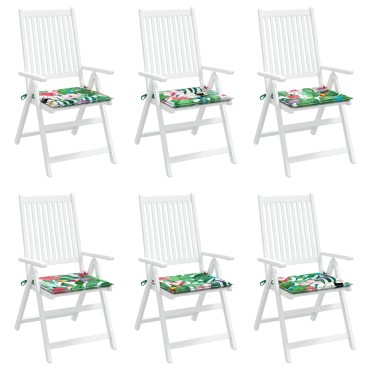 vidaXL Μαξιλάρια Καρέκλας 6 τεμ. Πολύχρωμα 40x40x4cm Υφασμάτινα
