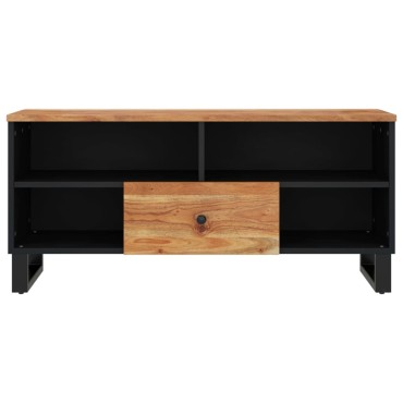 vidaXL Έπιπλο Τηλεόρασης 100x33x46cm Μασίφ Ξύλο Ακακίας & Επεξ. Ξύλο