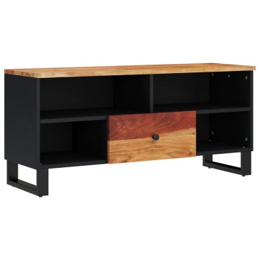 vidaXL Έπιπλο Τηλεόρασης 100x33x46cm Μασίφ Ξύλο Ακακίας & Επεξ. Ξύλο