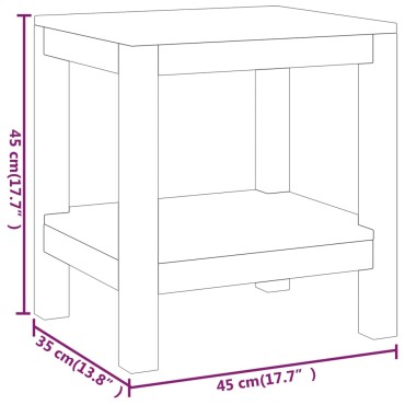 vidaXL Τραπέζι Βοηθητικό Μπάνιου 45 x 35 x 45 εκ. από Μασίφ Ξύλο Teak