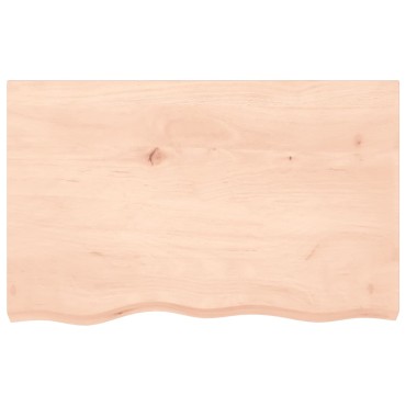 vidaXL Ράφι Τοίχου 80x50x(2-4)cm από Ακατέργαστο Μασίφ Ξύλο Δρυός 1 τεμ.