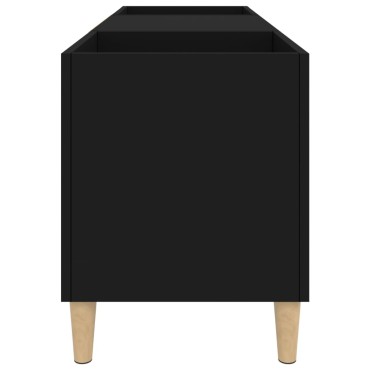 vidaXL Έπιπλο Δίσκων Μαύρο 121x38x48cm από Επεξεργασμένο Ξύλο 1 τεμ.