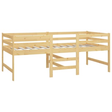 vidaXL Σκελετός Κρεβατιού Χωρίς Στρώμα 90x200cm Μασίφ Ξύλο Πεύκου 1 τεμ. - Μονό