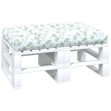 vidaXL Μαξιλάρι Παλέτας με Σχέδιο Φύλλων 120x80x12cm Υφασμάτινο
