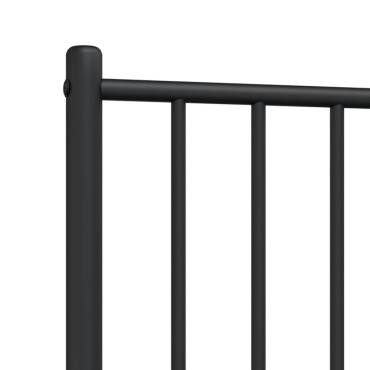 vidaXL Κεφαλάρι Μαύρο Μεταλλικό 105x3x90cm 1 τεμ.