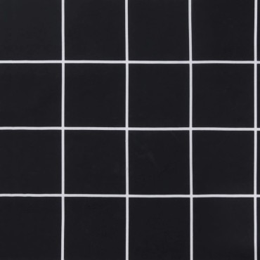 vidaXL Μαξιλάρια Πάγκου Κήπου 2 τεμ. Μαύρο Καρό 120x50x7cm Ύφασμα