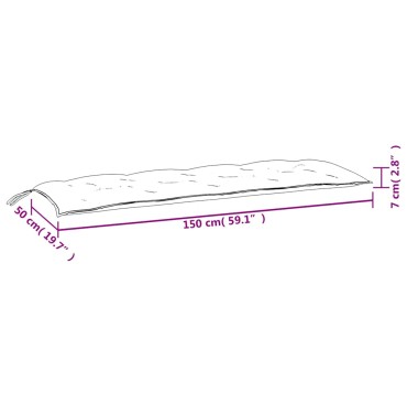 vidaXL Μαξιλάρια Πάγκου Κήπου 2 τεμ. Πολύχρωμα 150x50x7cm Υφασμάτινα