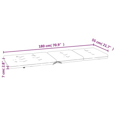 vidaXL Μαξιλάρια Ξαπλώστρας 2 τεμ. Taupe από Ύφασμα Oxford 180x55x7cm
