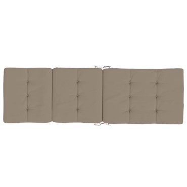 vidaXL Μαξιλάρια Ξαπλώστρας 2 τεμ. Taupe από Ύφασμα Oxford 180x55x7cm