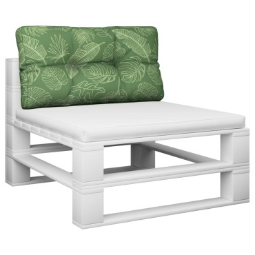 vidaXL Μαξιλάρι Παλέτας με Σχέδιο Φύλλων 70x40x12cm Υφασμάτινο