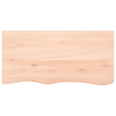 vidaXL Ράφι Τοίχου 100x50x(2-4)cm από Ακατέργαστο Μασίφ Ξύλο Δρυός 1 τεμ.