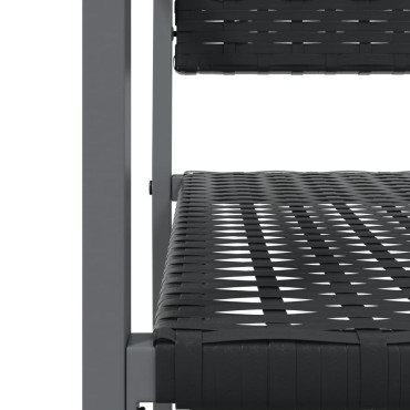 vidaXL Καρέκλες Κήπου 4 τεμ. Μαύρες 54x62,5x89cm από Συνθετικό Ρατάν