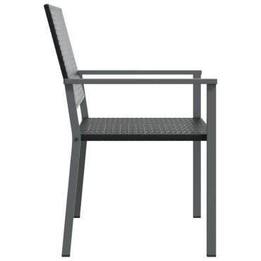 vidaXL Καρέκλες Κήπου 6 τεμ. Μαύρες 54x62,5x89cm από Συνθετικό Ρατάν