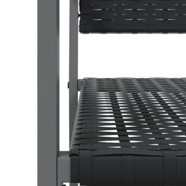 vidaXL Καρέκλες Κήπου 6 τεμ. Μαύρες 54x62,5x89cm από Συνθετικό Ρατάν