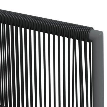 vidaXL Καρέκλες Κήπου 4 τεμ. Μαύρο 54x60,5x83,5cm Συνθ. Ρατάν&Μαξιλ.