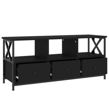 vidaXL Έπιπλο Τηλεόρασης Μαύρο 102x33x45cm Επεξεργασμένο Ξύλο/Σίδερο