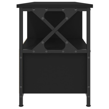 vidaXL Έπιπλο Τηλεόρασης Μαύρο 102x33x45cm Επεξεργασμένο Ξύλο/Σίδερο