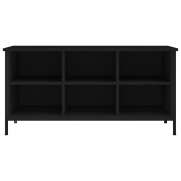 vidaXL Παπουτσοθήκη Μαύρη 100x35x50cm από Επεξεργασμένο Ξύλο