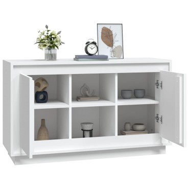 vidaXL Μπουφές Λευκός 102x35x60cm από Επεξεργασμένο Ξύλο 1 τεμ.