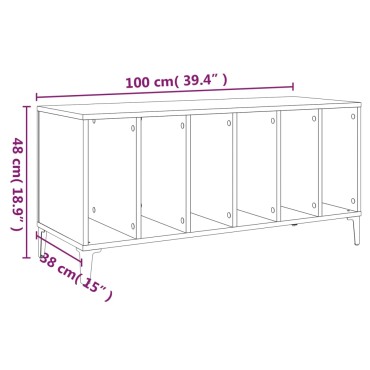 vidaXL Έπιπλο Δίσκων Sonoma Δρυς 100x38x48cm από Επεξεργασμένο Ξύλο 1 τεμ.