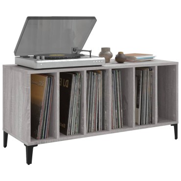 vidaXL Δισκοθήκη Γκρι Sonoma 100x38x48cm από Επεξεργασμένο Ξύλο 1 τεμ.