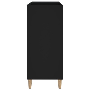 vidaXL Δισκοθήκη Μαύρη 84,5x38x89cm από Επεξεργασμένο Ξύλο 1 τεμ.