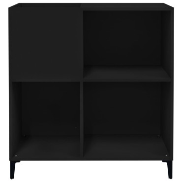 vidaXL Δισκοθήκη Μαύρη 84,5x38x89cm από Επεξεργασμένο Ξύλο 1 τεμ.